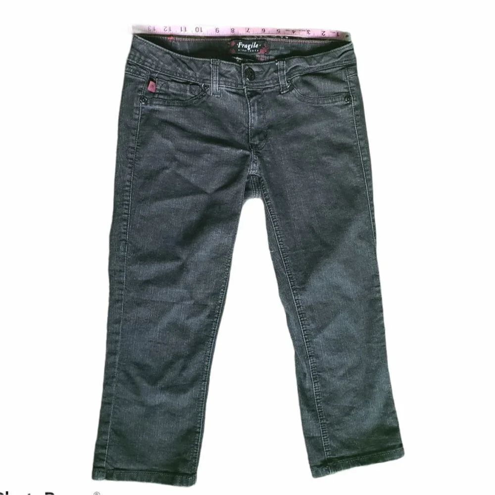 FRAGILE BLUEJEANS CROPPED BLACK - 5
